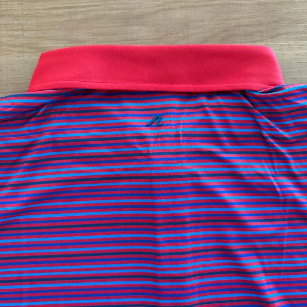 REDVANLY Mens XXL Archer Polo Shirt‎ Rio Striped Short Sleeve Active Wear NWT